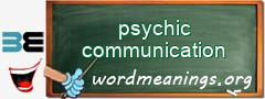 WordMeaning blackboard for psychic communication